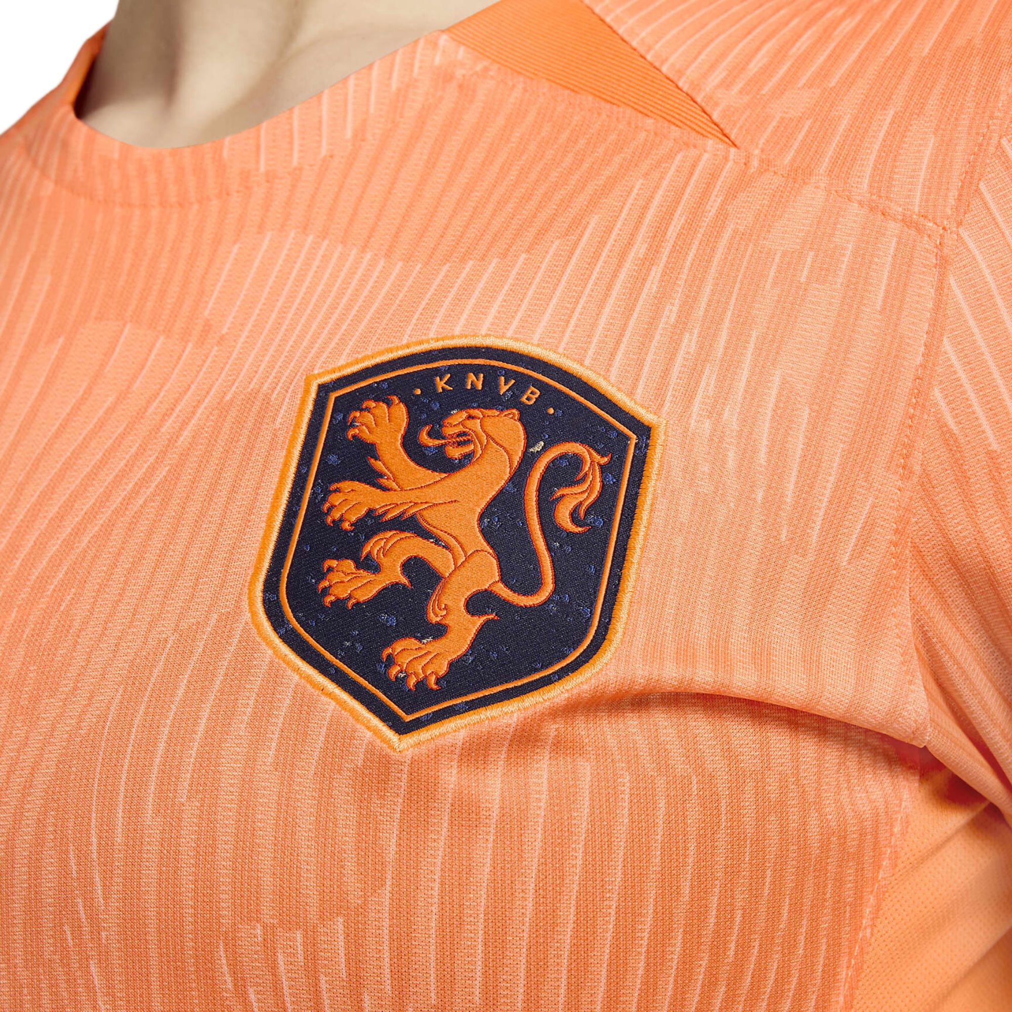 Camisa Holanda KNVB 2023 Nike Stadium Home Feminina - Laranja